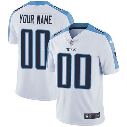 Nike Tennessee Titans White Men Customized Vapor Untouchable Player Limited Jersey
